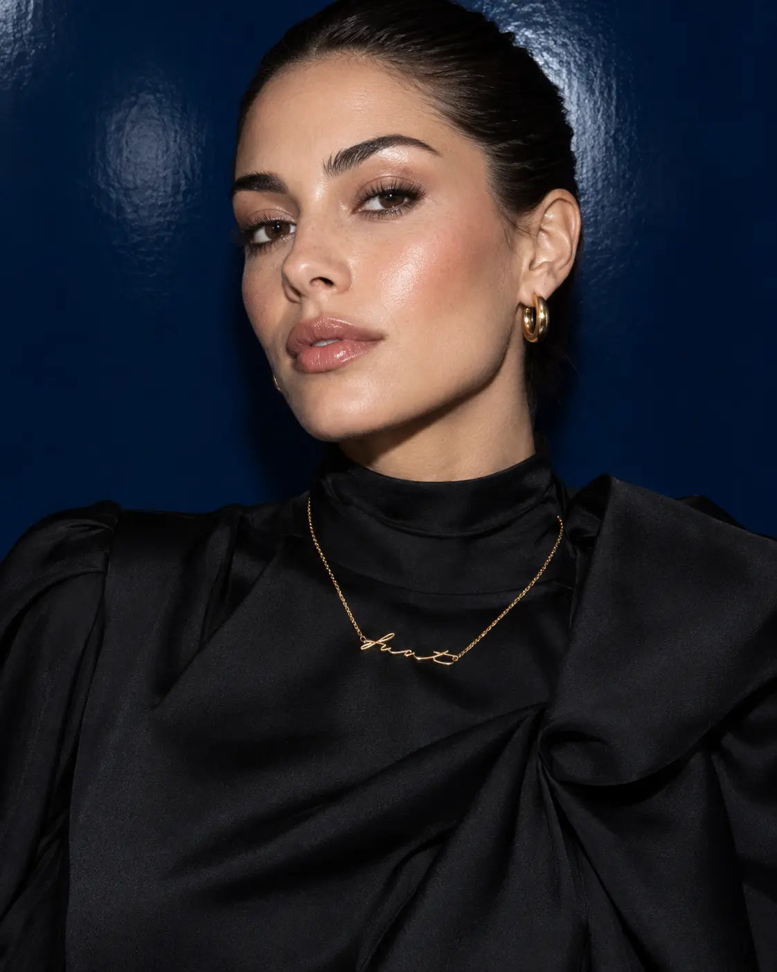Gold necklace styled for everyday wear